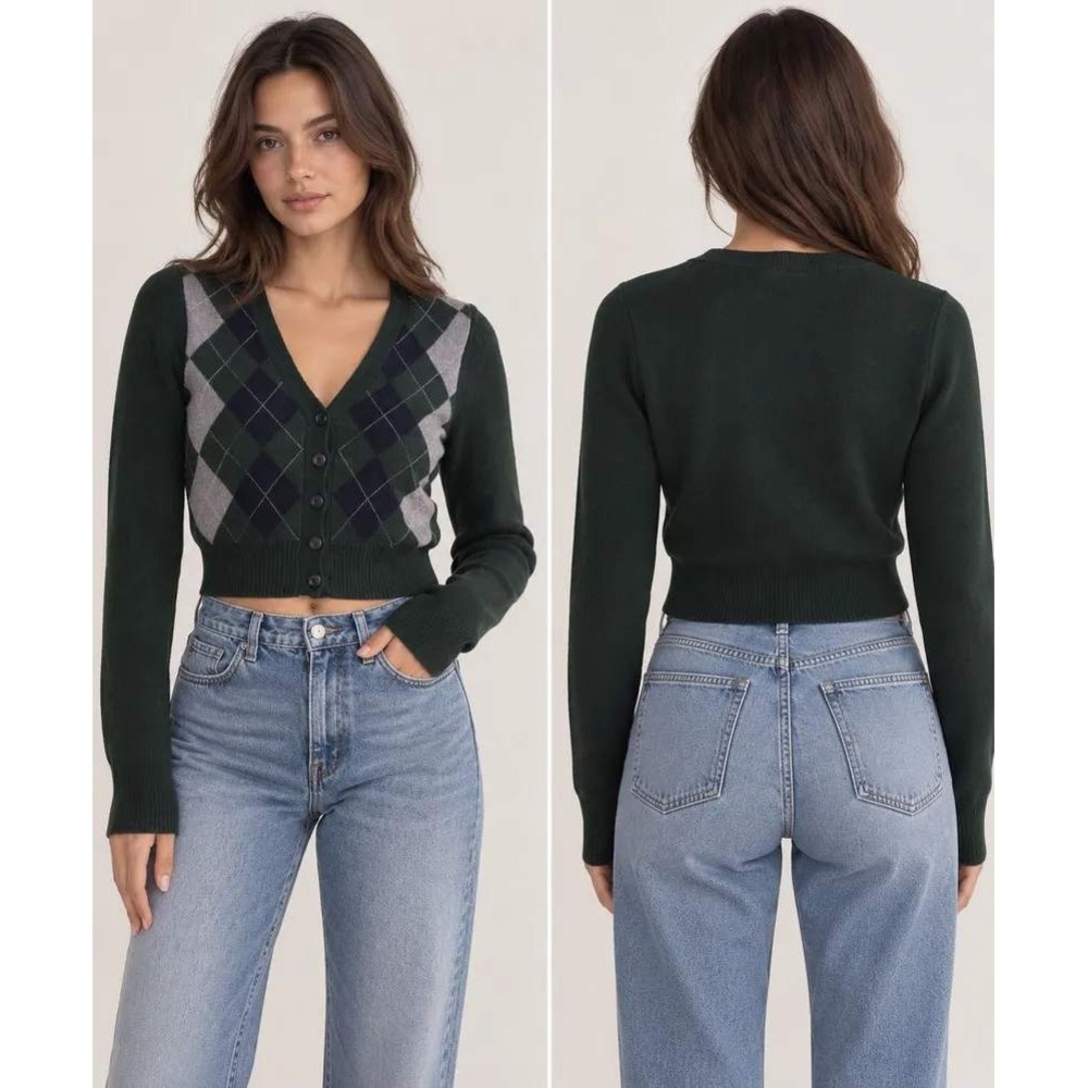Favorite Daughter Argyle Cardigan